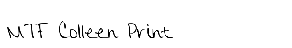 MTF Colleen Print font preview